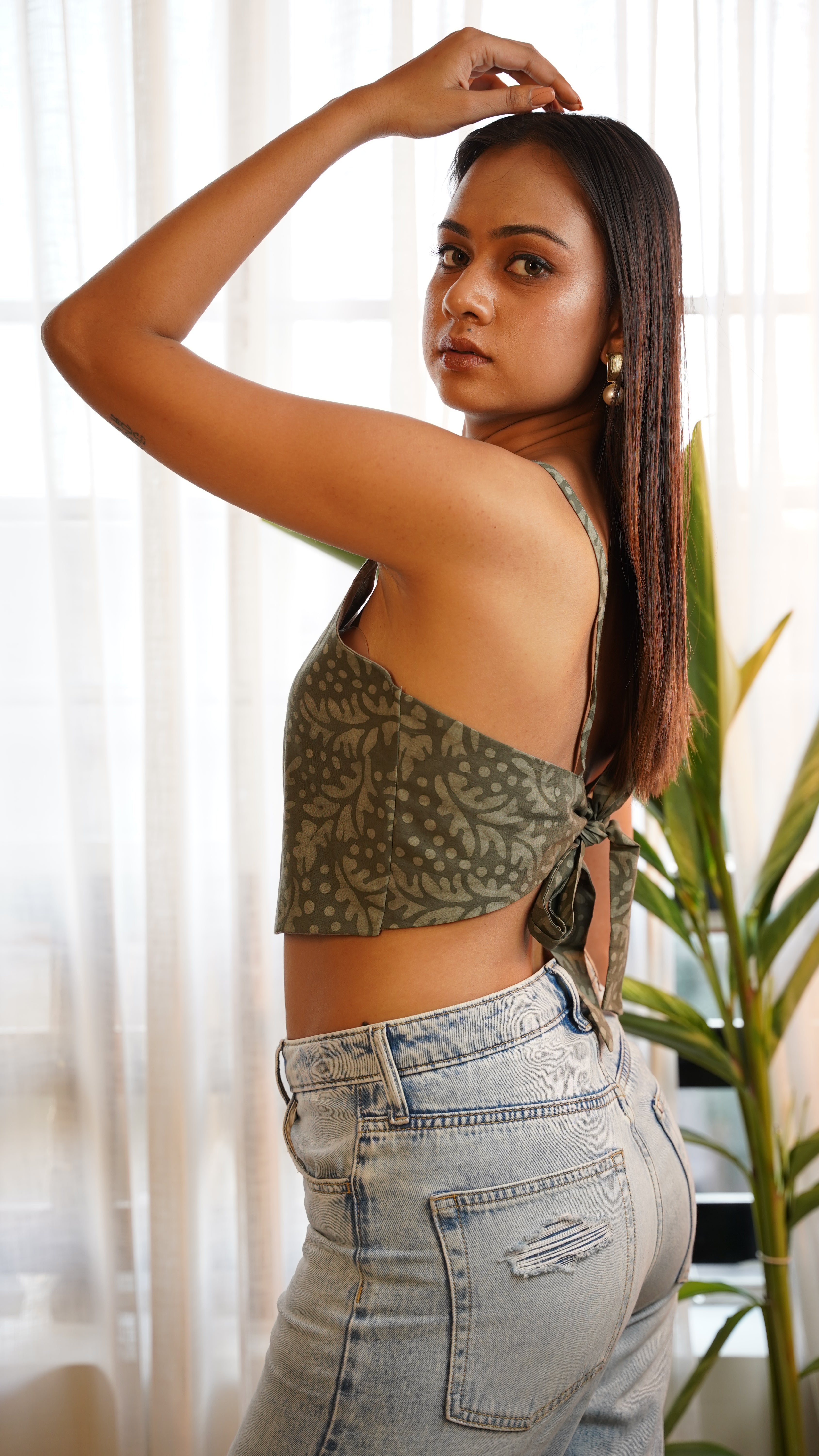 GREY BATIK PRINT BRALETTS