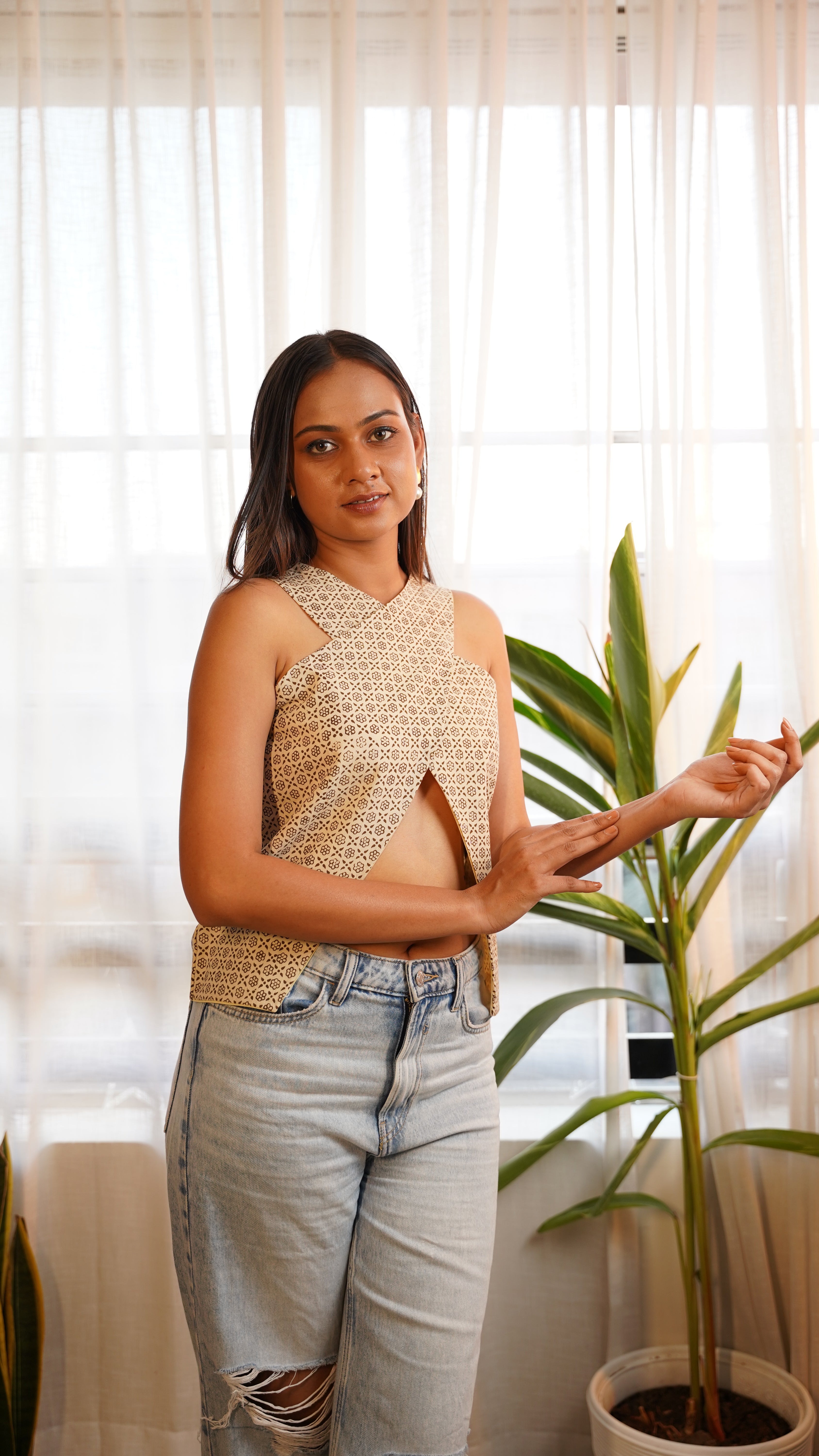 BEIGHT BAGH PRINT BRALETTE