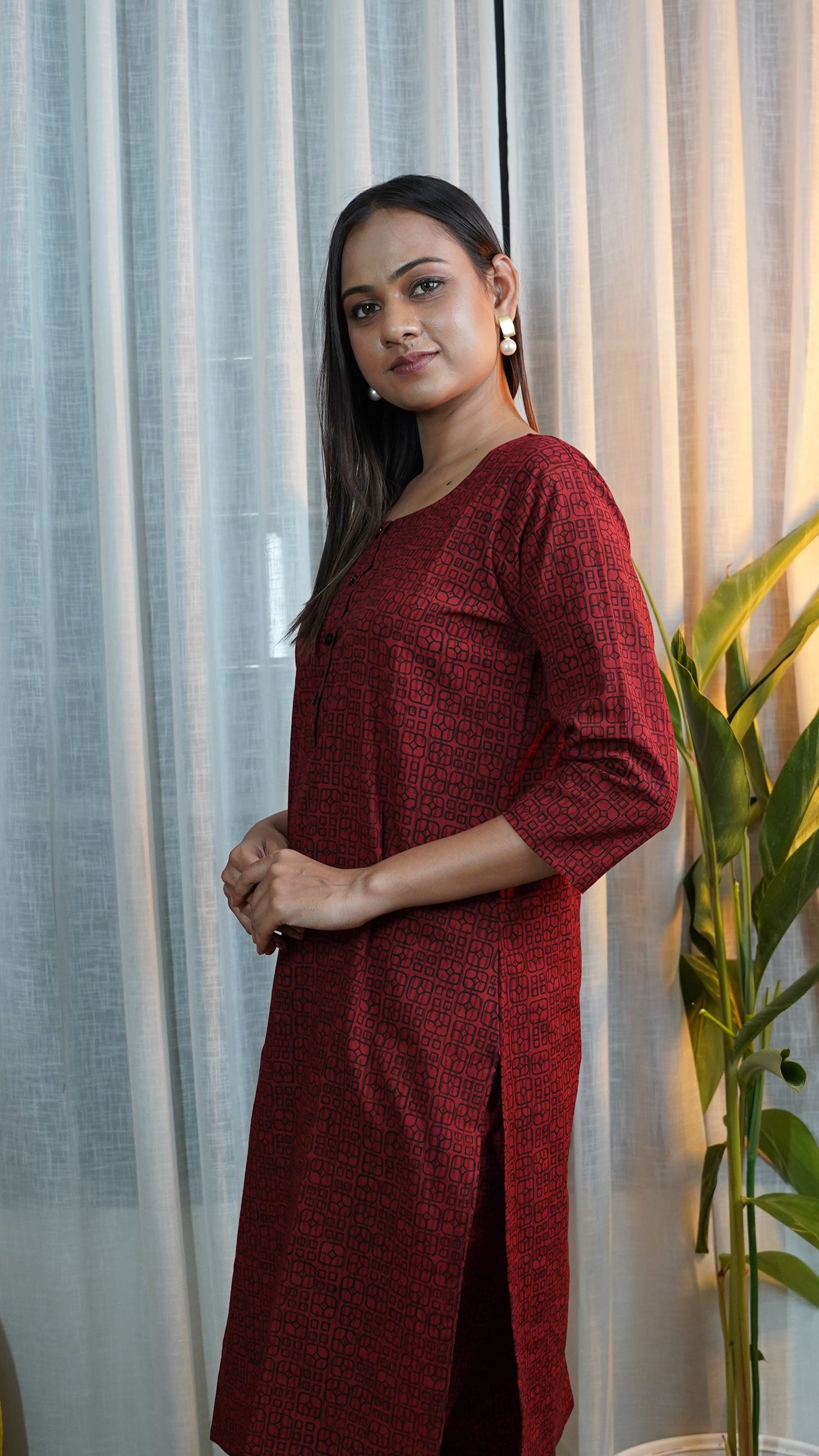 MAROON BLACK BAGH PRINT CO-ORD SET